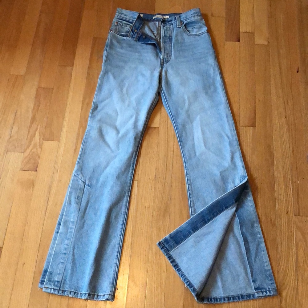 Levi’s ribcage split flare jeans